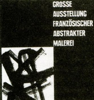 Plakat zur Ausstellung französischer abstrakter Maler, 1949